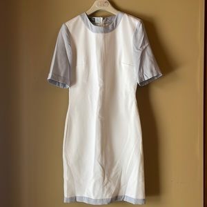 CAMILLA & MARC sz4 white & blue sheath dress